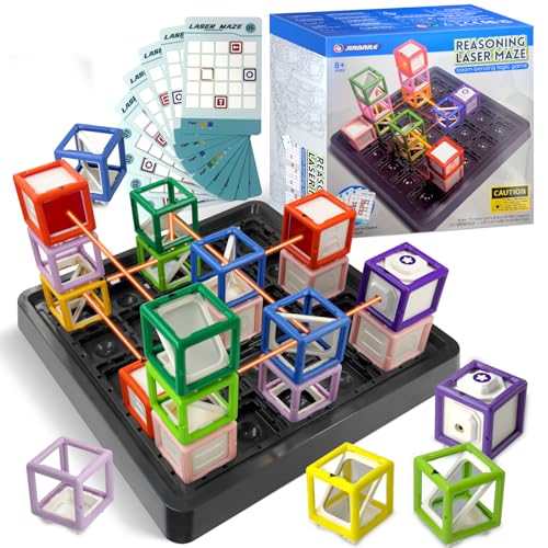 Laser Maze Reasoning Game – STEM Light Reflection Logic Toy for Kids Ages 8-13 – Brain Teaser & Strategy Board Game – Boosts Logic Thinking & Problem Solving – Ideal Christmas & Birthday Gift