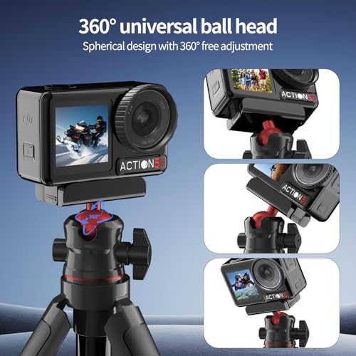 Image of Portable 360Rotating vlog Action Camera Selfie Stick with Magnetic Camera Mount Tripod Stand for DJI Osmo Action 5 /Action 4 /Action 3 DJI 360 Accessories