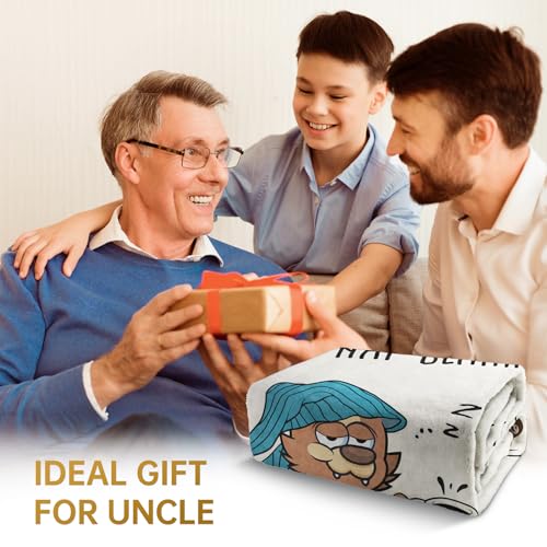Juratar Valentines Uncle Gifts Blanket, Uncle Birthday Gifts, Uncles Gift for Fathers Day, Thanksgiving, Christmas, Funy Presents for Uncles from Nephew Niece, Soft Flannel Throws Blankets, 50"X60"