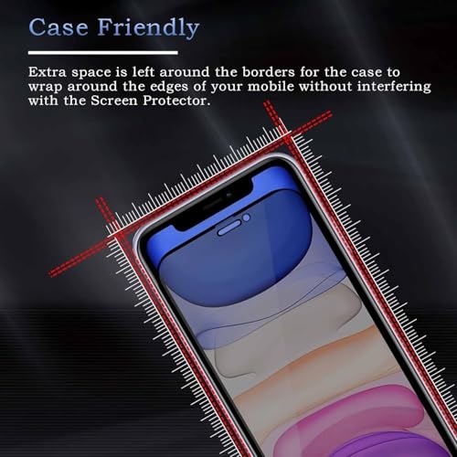 Image of Privacy Screen Protector, Compatible with iPhone 11 / iPhone XR - Pack of 2, Anti-Spy Tempered Glass, 9H Hardness, Smudge Resistant, Face ID Compatible, Anti-Glare