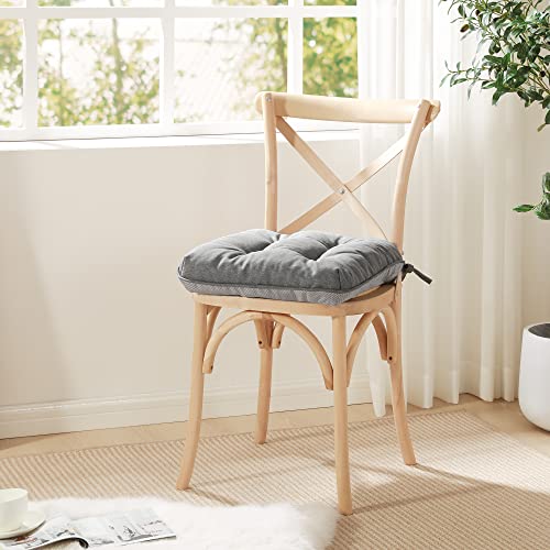 Love's Cabin Memory Foam Chair Cushions Set Of 4, Outdoor/Indoor Chair Pads For Dining Chairs 4 Pack, Seat Cushions For Kitchen, Dining Room, Office, Patio Chairs, 16X16 Grey #TOP6