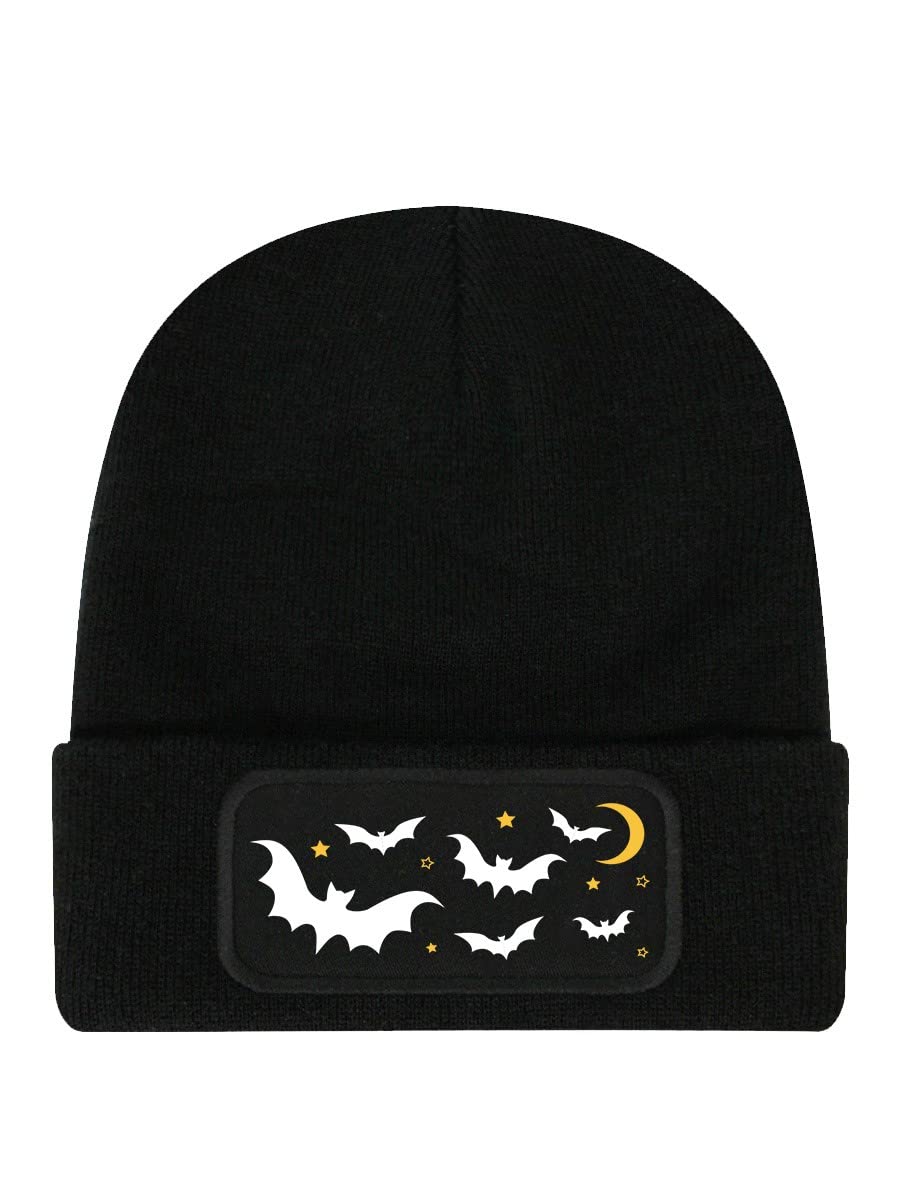 Grindstore Unisex Black Night Bats Beanie