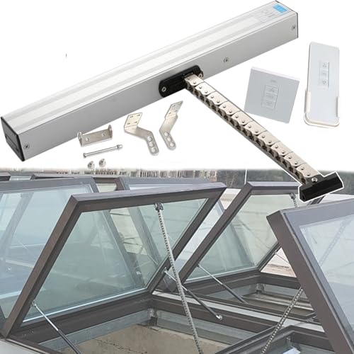 Actuador de ventana eléctrico con mando, motor silencioso de doble cadena y carga de 400N