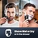Electric Razor for Men, SHPAVVER Electric Shaver for Men, Rechargeable Wet & Dry Shaver with Pop-up Trimmer, Waterproof Cordless Portable Razor Ideal Gift for Him