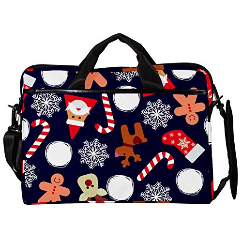 Sacoche ordinateur portable 14 pouces sac bandoulière PC 15.4 housse motif Noël