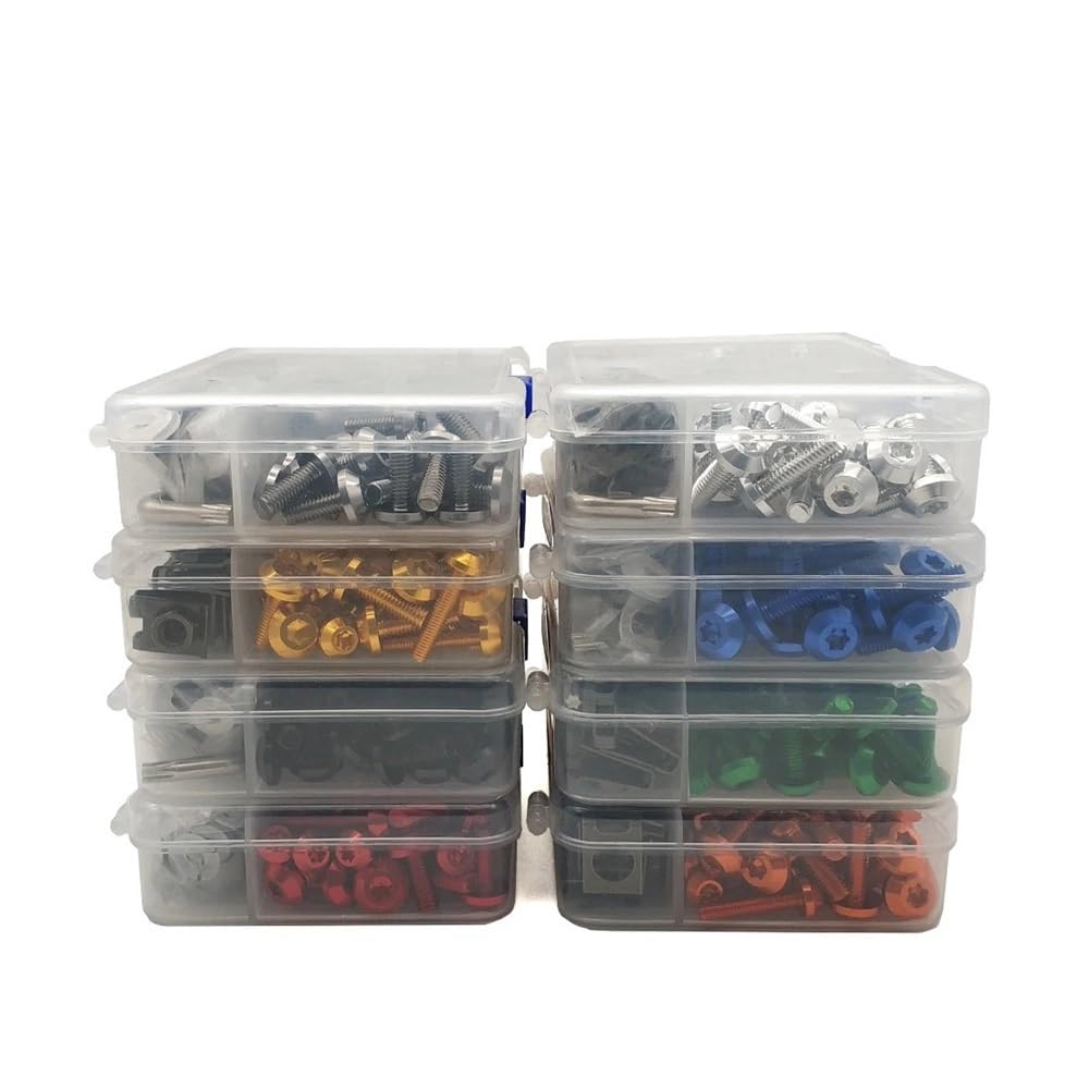 Moto Carenatura Inox Std Bulloni M6 6mm & Punte Velocità C Clip Dadi 25 - Foto 4