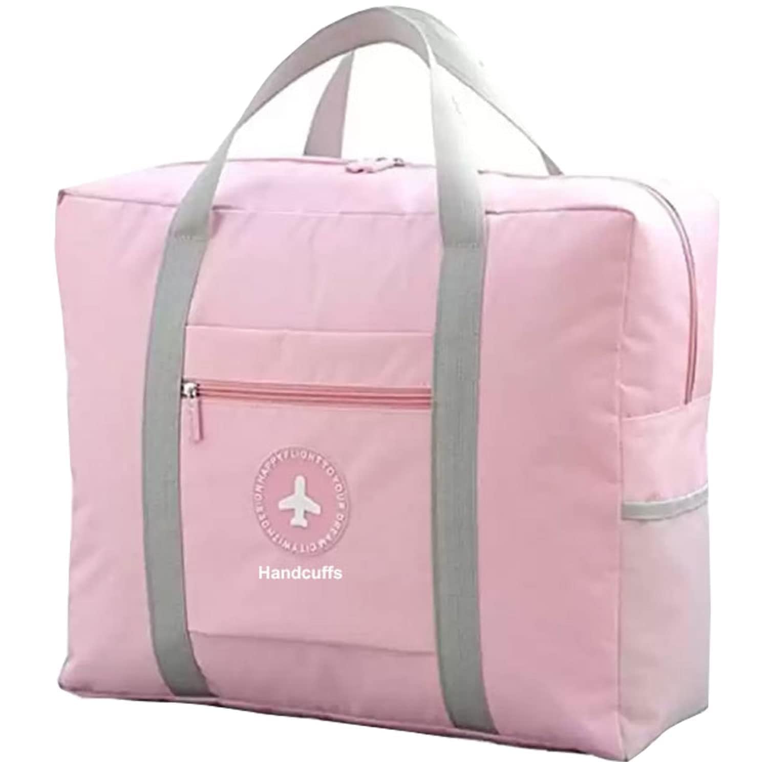 xegion Travel Bags for Luggage Spacious with Pockets Foldable Weekender Zipper Duffle Bag for Travel Stylish Handbag Conveniently Carry on Trolley Bag Waterproof (44 x 18 x 35 cm) (Pink)-picture-35