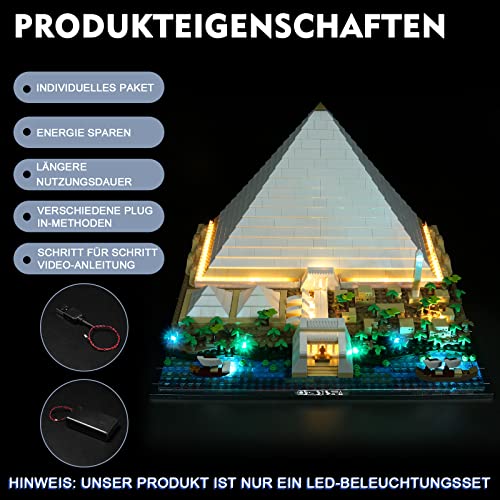 LED Light Kit for Lego Cheops Pyramid (without Lego Set, Only Lights) - Image 2