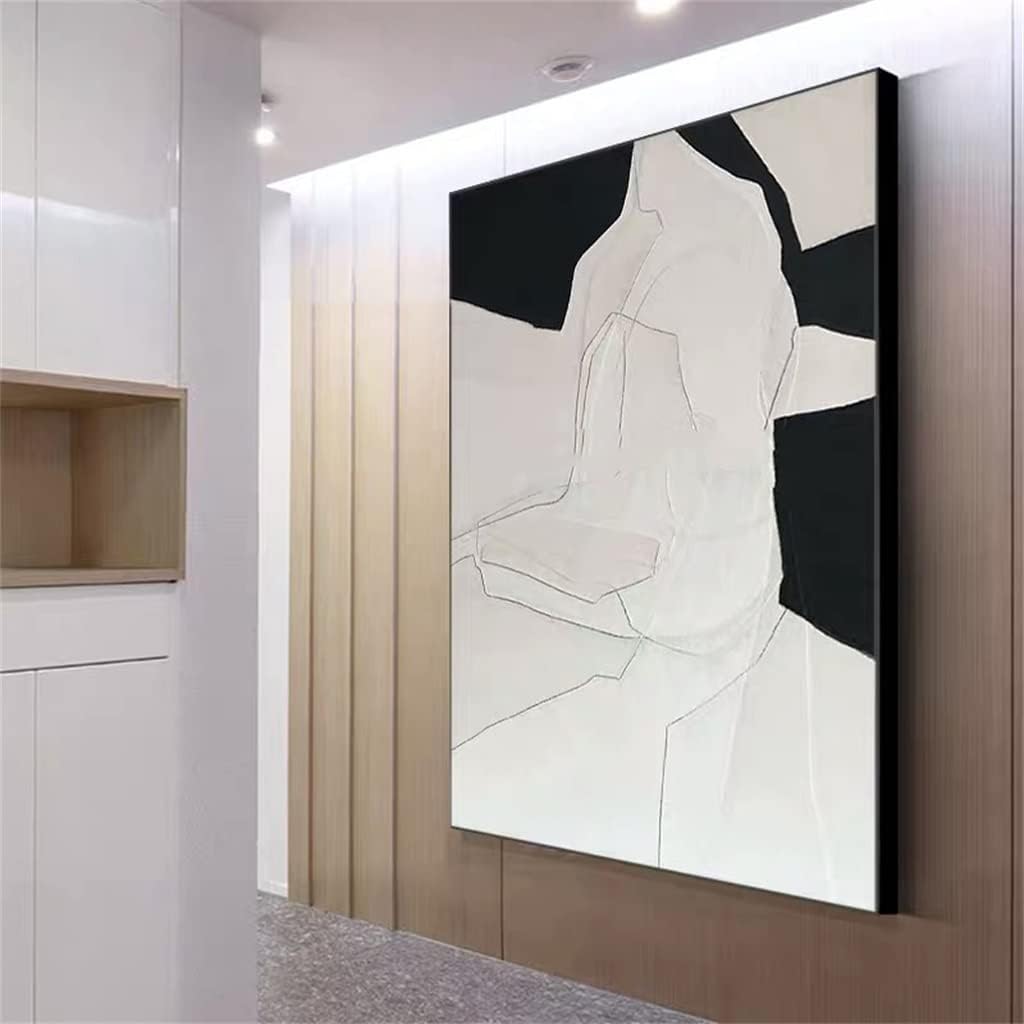 UOHLCX HBJWOV Hand Painted Abstract Leather Leaf Oil Painting on Canvas Living Room Golden Decorative Painting Frameless(90x120cm frameless)