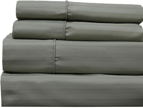 Miniatura 8 de Juego de sábanas de mezcla de algodón que no se arrugan, de 620 hilos, satén rayado, con cavidad profunda