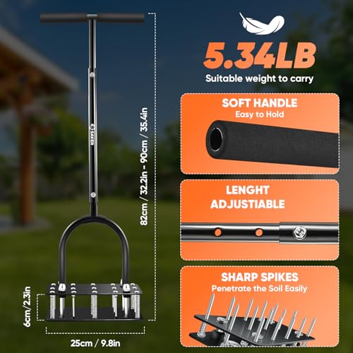 Saker Adjustable Height Lawn Aerator