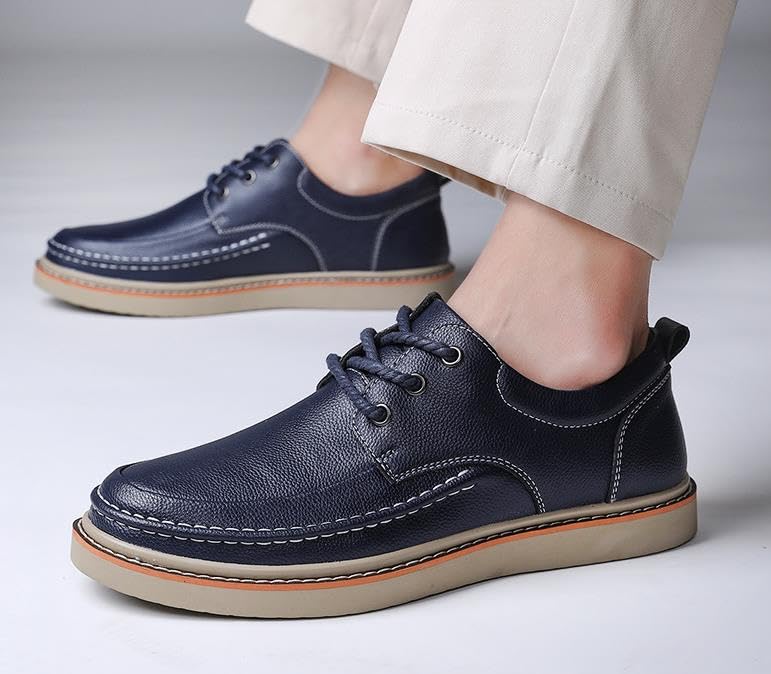 Men's Dress Shoes Black Brown Genuine Cow Leather Oxfords Business Casual Shoes3