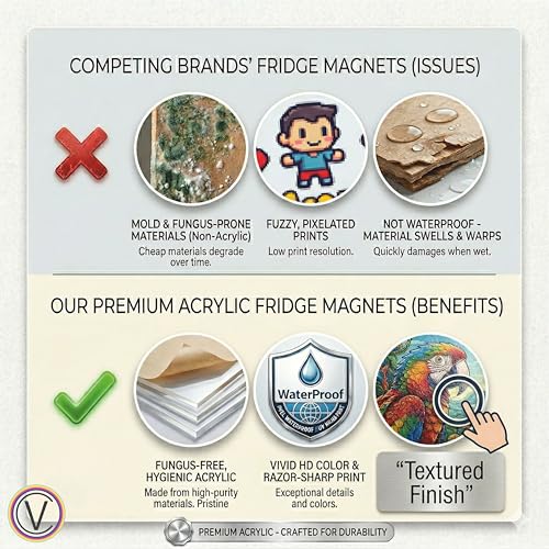 Image of Textured Finish Acrylic Fridge Magnet - UV Texture Printed, Stylish Multicolor Magnet for Fridge, Wardrobe & Metal Surfaces, Pack of 1 (Bihar)
