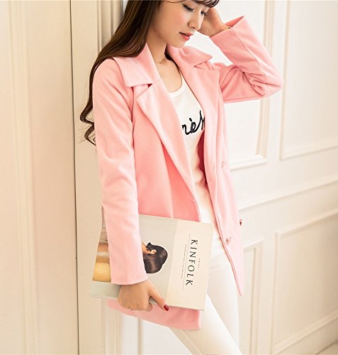 Manteau long trench rose NSFY pour rester mince et élégante lors de vos sorties d'hiver