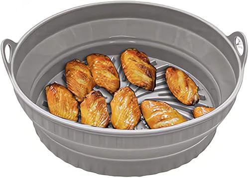 Miniatura 7 de Olla de silicona para freidora de aire cesta para freidora de aire de 8 pulgadas accesorios para freidora de aire de grado alimenticio forro