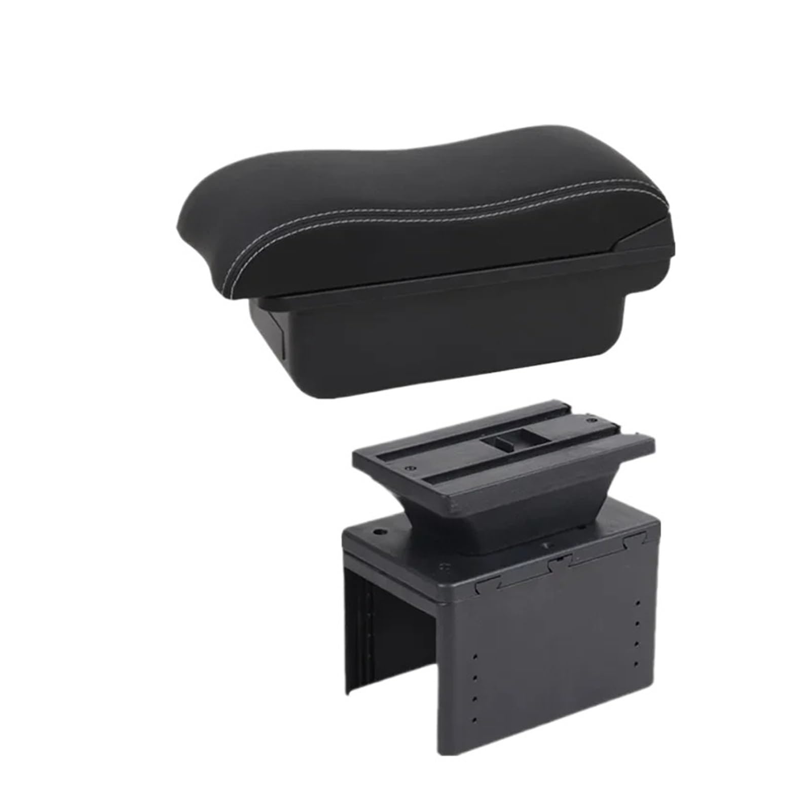 Umdjju A2 White Line No Usb For Fiesta Car Armrest Storage Box Dedicated Retrofit Interior Accessories Car Centre Console Armrest Box(A2 White Line No Usb)