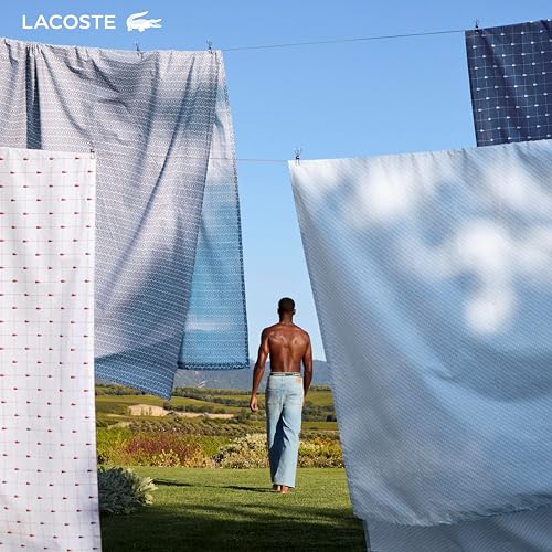 Image of Lacoste Slice 100% Cotton Percale Sheet Set, Baroque Rose, Cal King