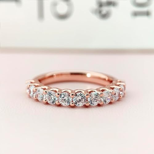 Miniatura 3 de 3mm Moissanite Wedding Bands for Women, Moissanite Rings for Women, Moissanite Eternity Band Rings Gold