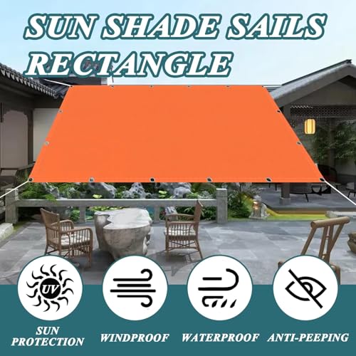 Voile d'ombrage imperméable extérieur durable terrasse cour 1,2x8m - 3