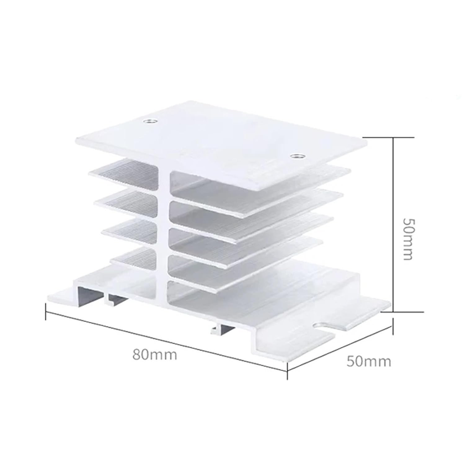 Radiator for Single Phase 10A 25A 40A 60A 80A 100A 120A 200A Aluminum Heat Sink SSR-10DA 25DA 40DA 1 Phase Solid State Relay 1Pcs(for 10-40A)