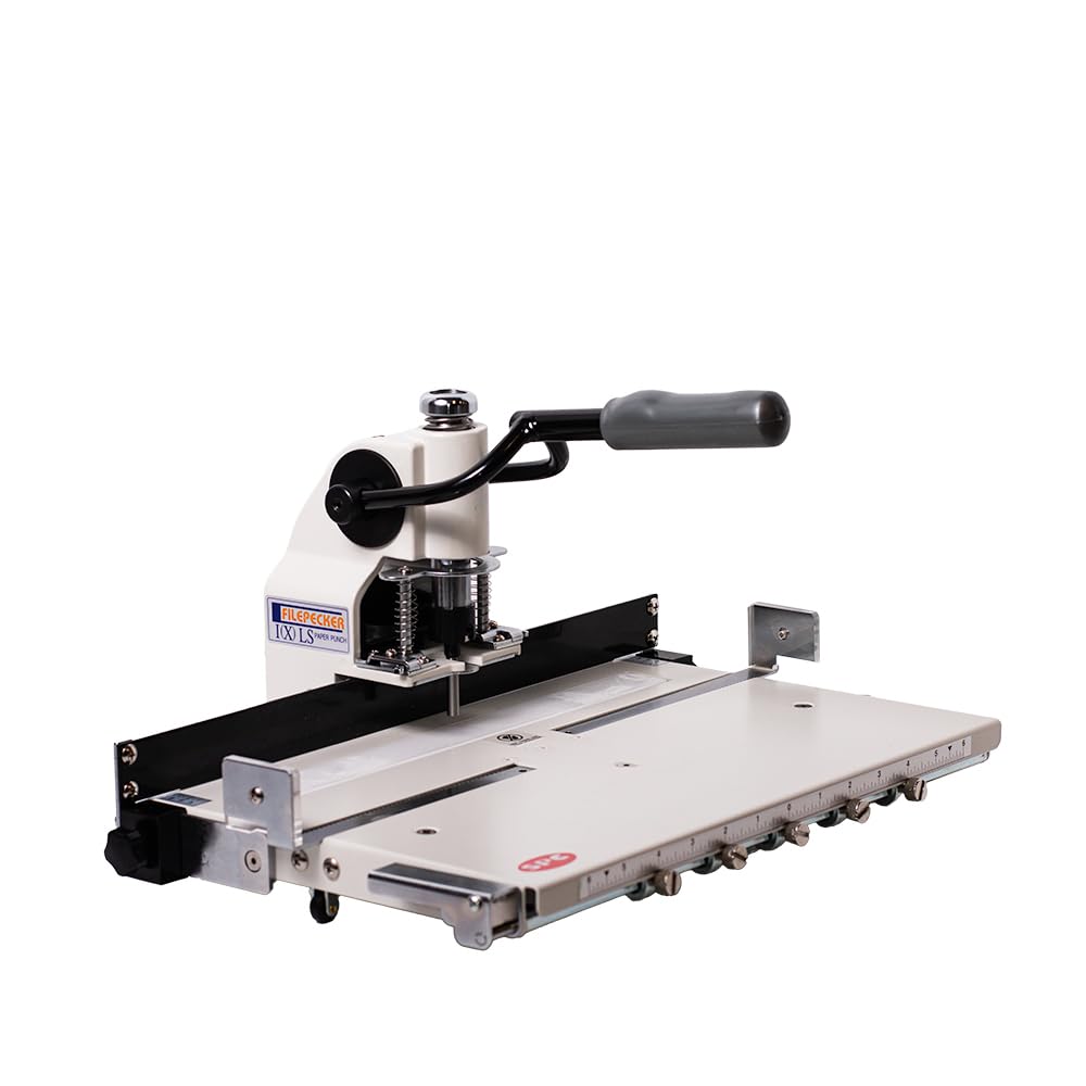 SPC Filepecker FP-1XLS Locher mit beweglichem Tisch, Einzellocher, stanzt bis zu 300 Blatt mit 9 kg Haftung, ideal für Zuhause, Büro oder Schule