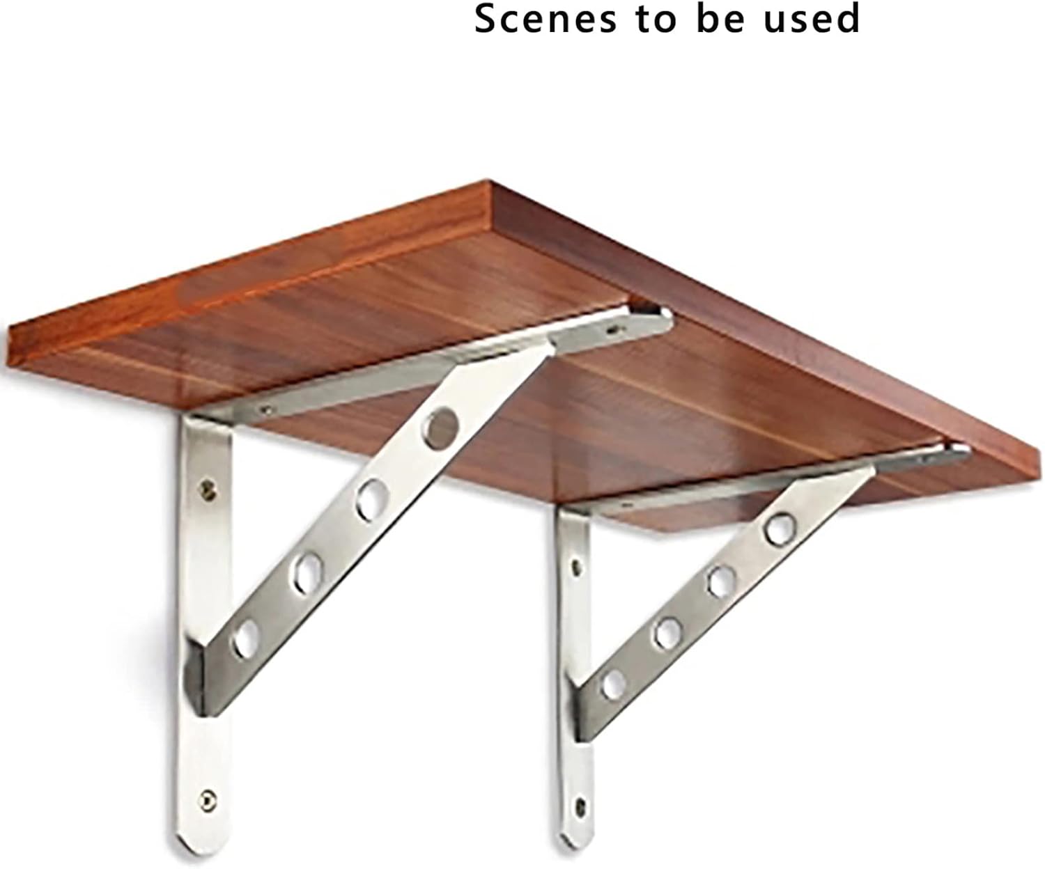 Shelf Brackets,Heavy Duty Wall Mount L Bracket, 8 Inch Floating Shelves Brackets,Kitchen Shelves, for Table Work Bench Space Saving (4pcs)