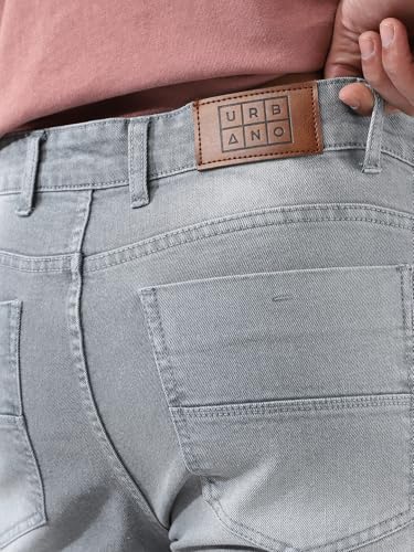 Image of Urbano Fashion Men's Straight Fit Washed Jeans Stretchable