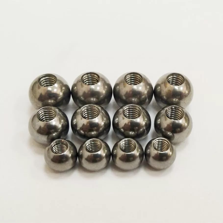 SS304 Stainless Steel Balls with Female Threaded Hole Ball Knob Nuts OD Diameter from 5mm-60mm M2-M20 (1,18mm x M3)