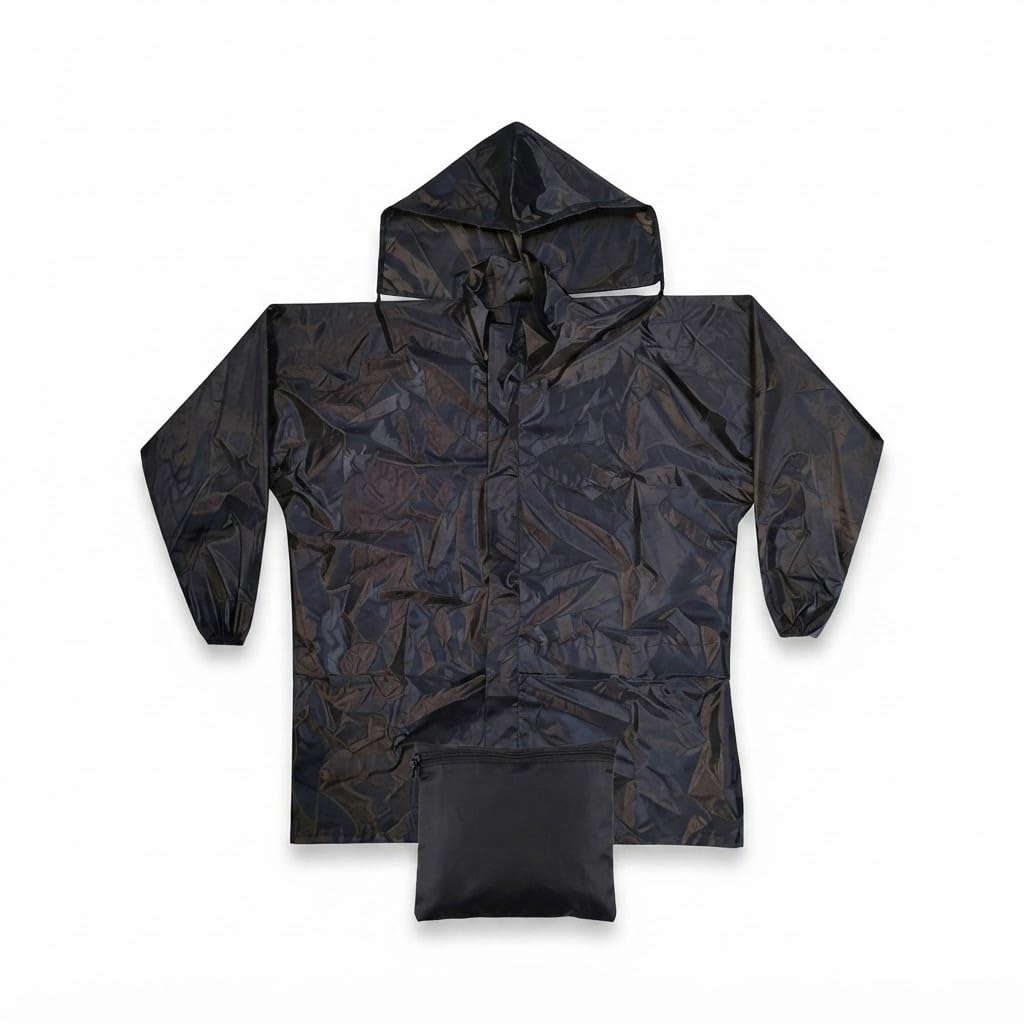 { 2026 Brings 5 Years WARRANTY ) Raincoat for Men Waterproof – Heavy Duty Hooded Rain Coat for Bike Riding, Travel, Daily Commute – Durable Nylon Taping, Full Coverage.-image-21