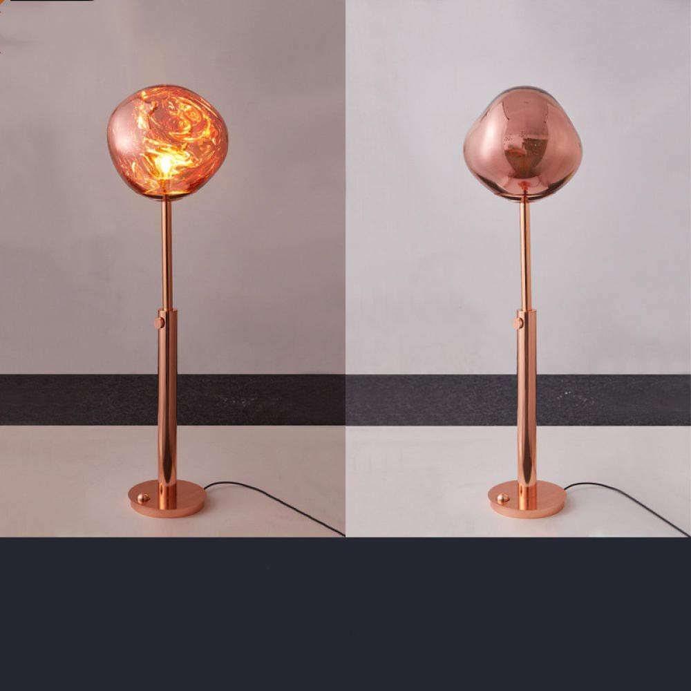 Lampadaire en lave créative avec lumière chaude or rose - 8