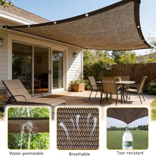 Bâche en maille Heavy-Duty marron résistante aux intempéries