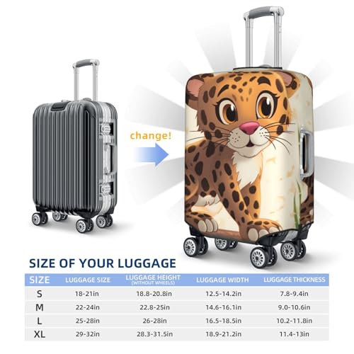 Elastic Travel Luggage Cover for Suitcase Tsa Approved Stretch Scratch-Resistant Suitcase Protector Cover Washable Cute Baby Jaguar Baggage Covers Fits 18-32 Inch Luggage Case2