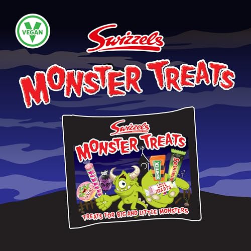 Swizzles Monster Treats Bag 440g - Perfect Halloween Sweets, Fun Swizzles Candy for Trick or Treat, Parties & Sharing (Pack of 4)