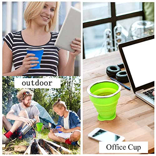 Dqzsy Silicone Collapsible Travel Cup, Folding Camping Cup With Lid, Expandable Drinking Cup Set, Reusable Mug For Camping, Coffee Cup Hiking #TOP5