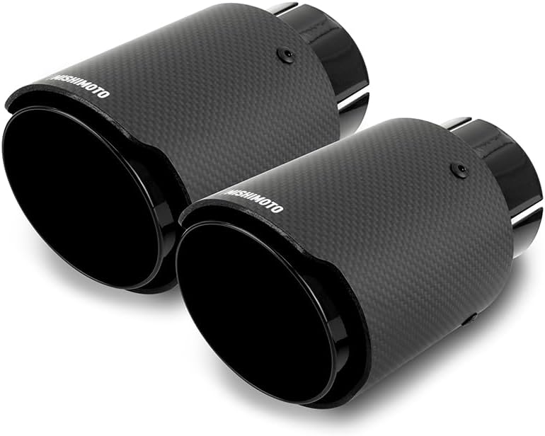 Mishimoto Carbon Fiber Dual Exhaust Tips, 2.5”, Black