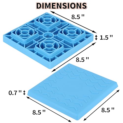 Image of OULEME 12 Pack RV Leveling Blocks, Stackable Jack Blocks, Interlocking Leveling Pads with Carrying Bag, for Camper Travel Trailer, Blue