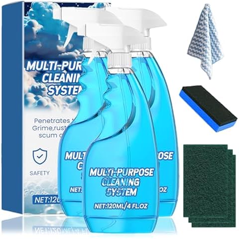 Splash Foam Spray Tablets & Spray Bottle, Multi-Purpose Foam Cleaner, All Purpose Rinse Cleaning Foam, Bubble Cleaner Foam Spray, All Purpose Bubble Cleaner Kitchen Deep Cleaning Spray (3PCS) Cover