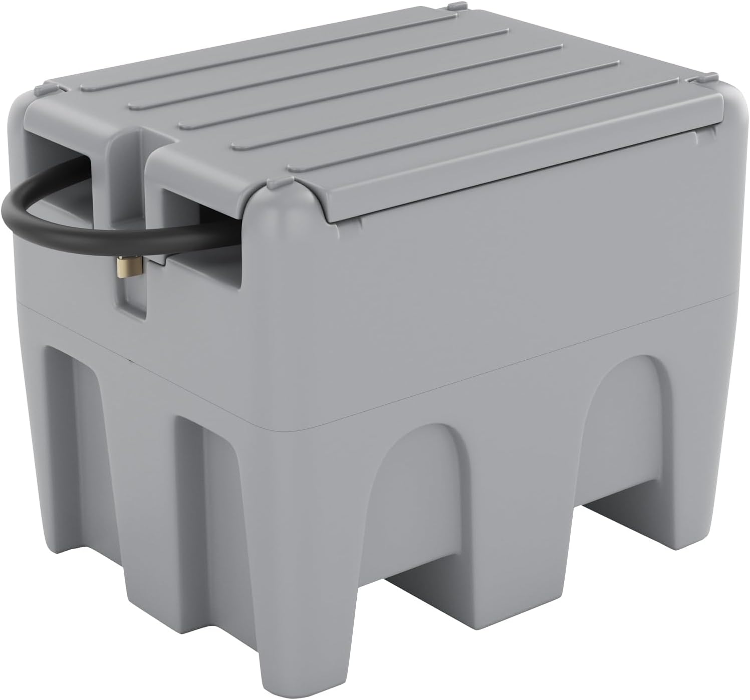 48 Gallon Portable Fuel Transfer Tank with 12V Electric Pump, 10GPM Flow Rate, 13Ft Hose & Automatic Nozzle, Durable Gasoline Tank for Truck, Tractor, Boat, Generator, Gray