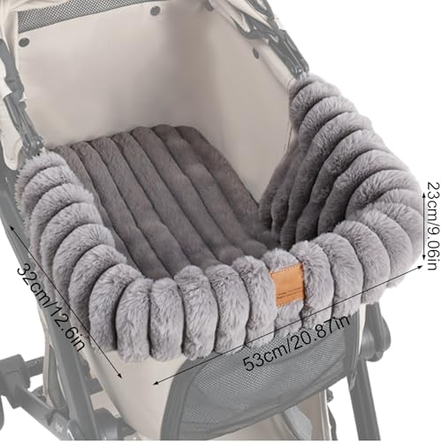 Coussin de poussette pour chien et chat tapis peluche chaud lavable - 5