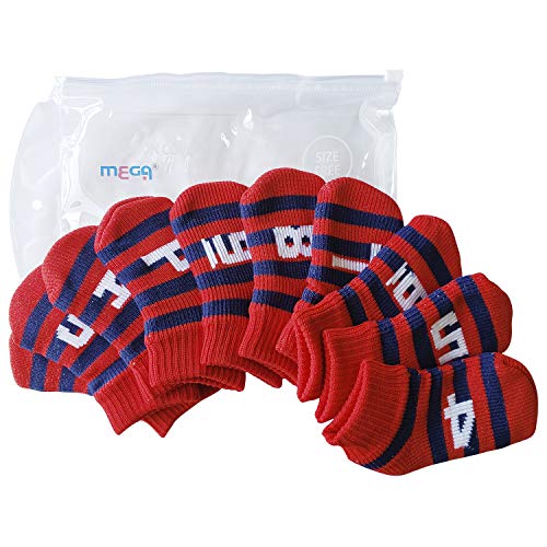 Hirota Golf(広田ゴルフ) アイアンカバー レッド 10本組 メガゴルフ ソックス型 ニット MGHC-2018