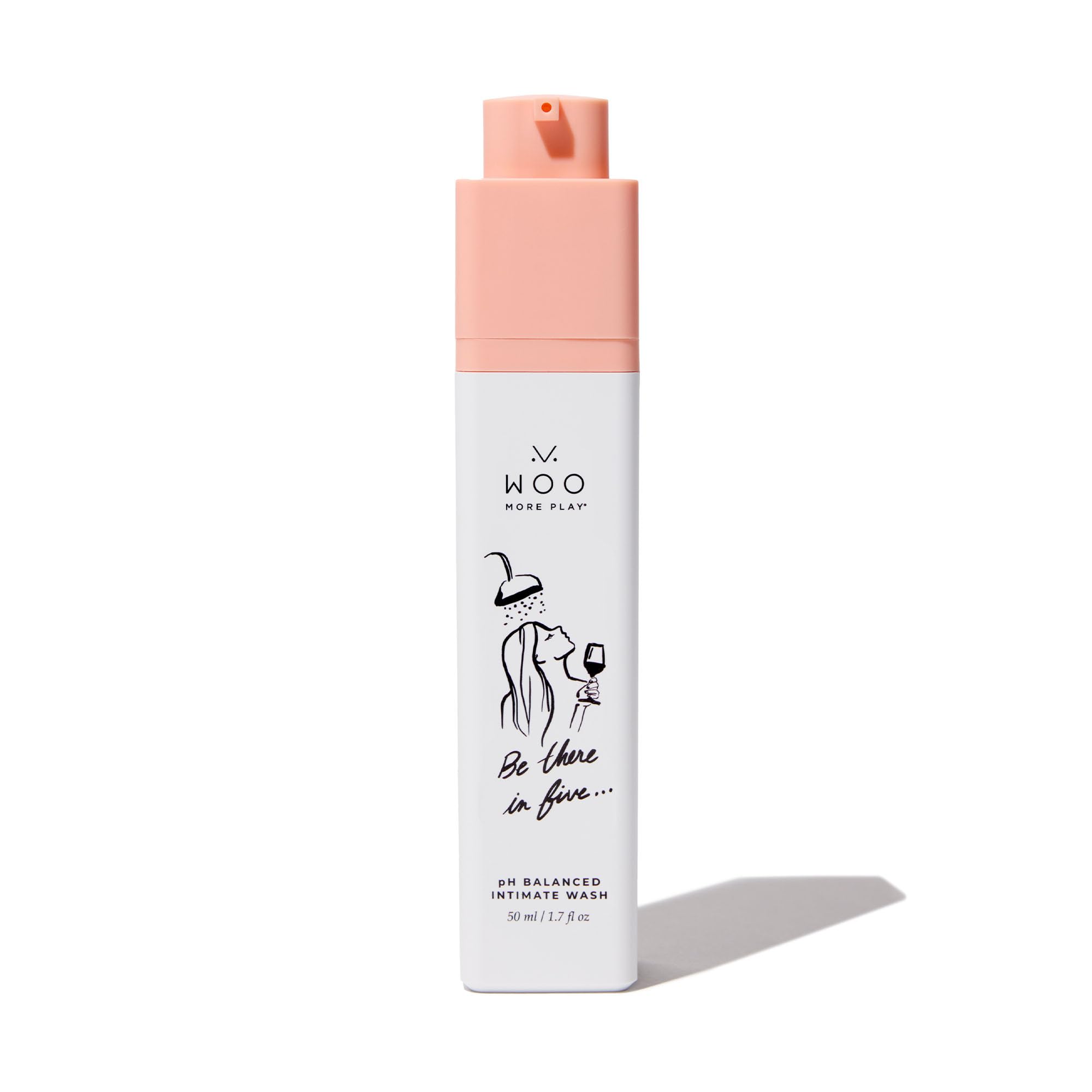 Woo More Play, Be There In Five, Feminine Wash, pH Balanced, Made With Natural Ingredients (Aloe, Calendula Extract, Matricaria Flower Extract) - 50
