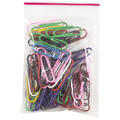 JAM PAPER Colored Standard Paper Clips - Regular 1 Inch - Assorted Paperclips - 25/Pack