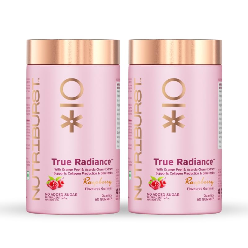 True Radiance Gummies for Collagen Improvement | Raspberry Collagen Gummies with Orange Peel | Acerola Cherry & Sea Buckthor | Enhance Elasticity & Health skin|(Pack of 2 X 60 Gummy)-image-46