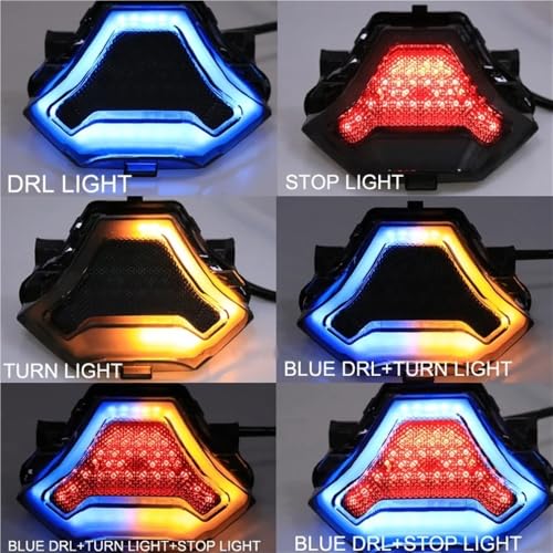 Freno luces trasero LED para rutas nocturnas seguras en moto R3 6