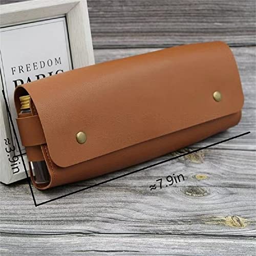 Portable Spice Bag with 7 Spice Jars, Leather Seasoning Storage Bag Organizer, Seasoning/Power/Liquid/paste/Particulate Matter/Seed Bottle Holder with Mini Condiment Bottle, Condiment Container Set - Image 3