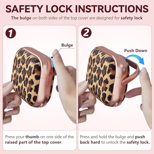 Image of Inesore for AirPods Pro 3 Case Cover 2025 with Lock-Brown+Yellow Cheetah | Two-Piece Design,with Gold Keychain & Clean Pen, As Phone Stand,Support Wireless Charging,Cute Luxury Case for Women Girly