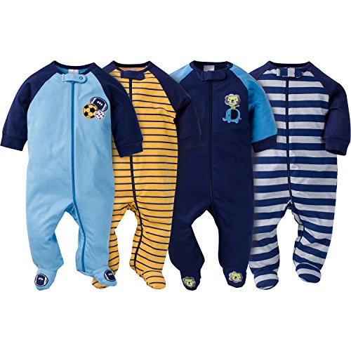 Image of Gerber Baby Boys 4-Pack Sleep 'N Play
