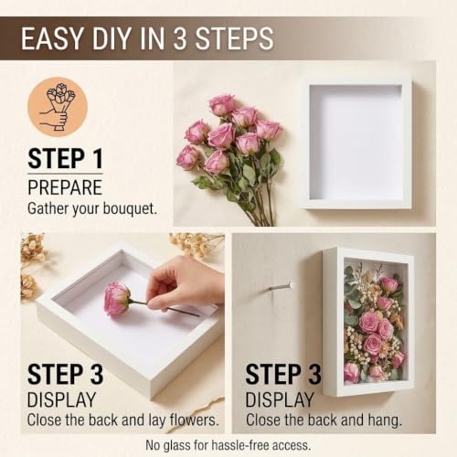 Caja de sombra 3D A4 para decoración de paredes y manualidades con relieve 6
