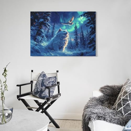 Tableau impression sur toile chat norvégien déco maison