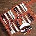 McGregri Backgammon Game Set - Roll up Board Games- Portable Travel Backgammon for Companion. Multiple Colors